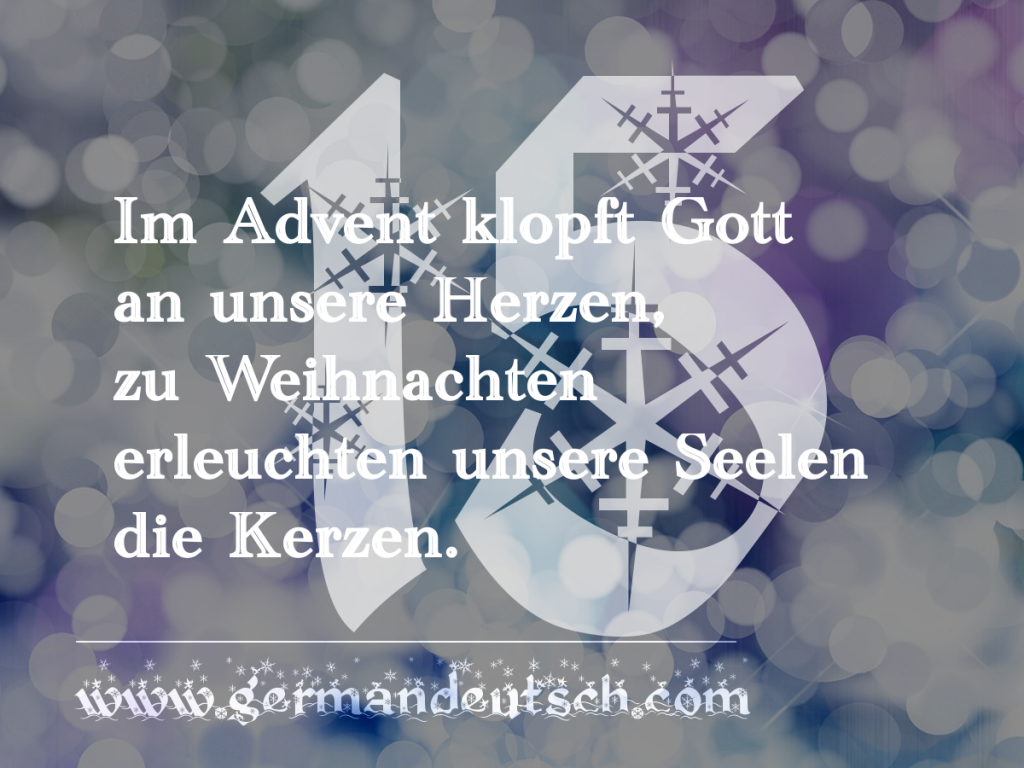 15. 12. – Adventskalender für den Deutschkurs
