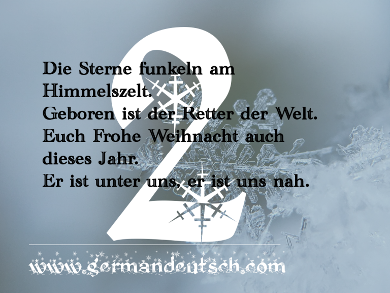 2. 12. – Adventskalender für den Deutschkurs