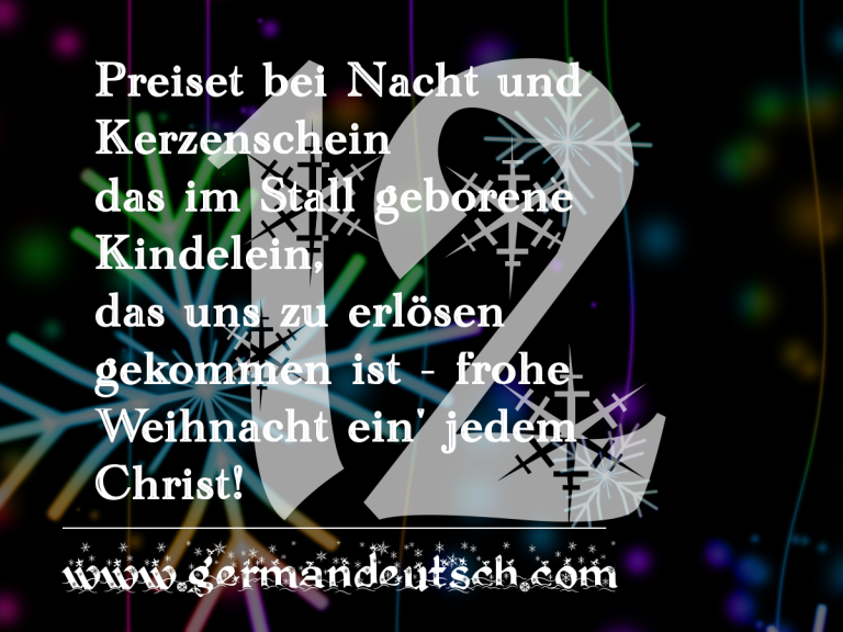 12. 12. – Adventskalender für den Deutschkurs