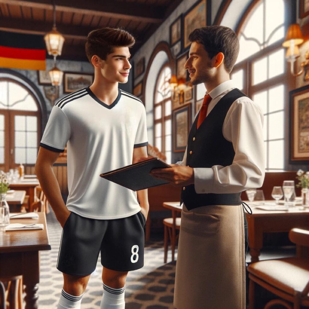 A Beginner’s Guide to German Through Football:“At the Restaurant (A1/5)“