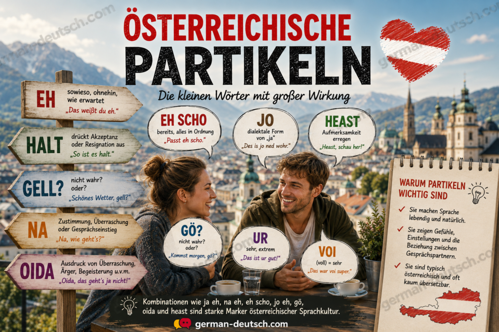 Österreichische Partikeln: Die kleinen Wörter, die Österreichisch so besonders machen